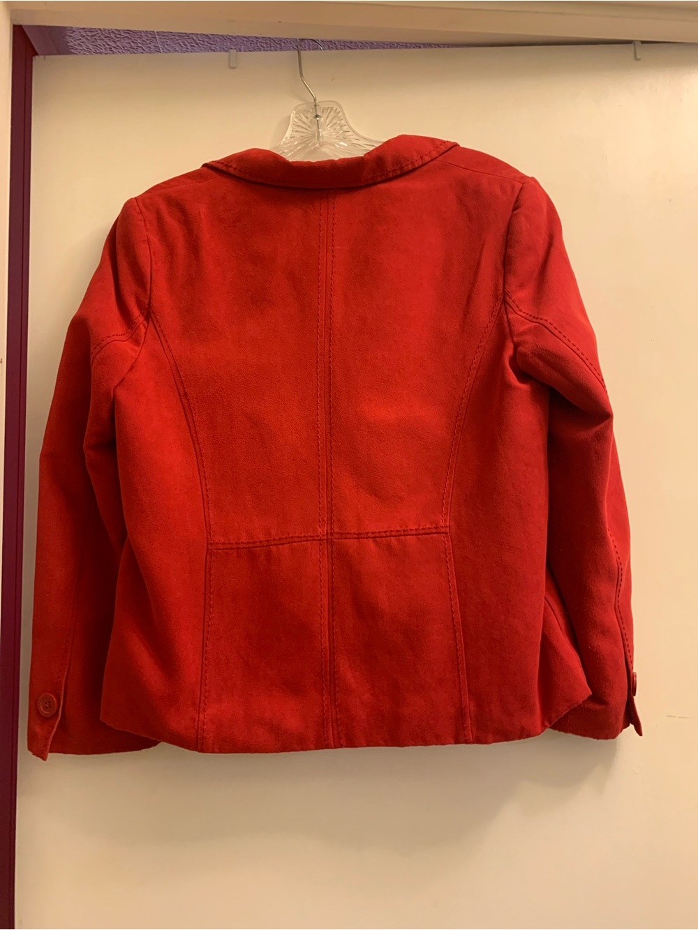 Studio Works Red Suede Tailored Blazer - Picture 8 of 8